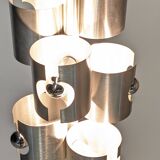 Space Age 7-light pipe chandelier, 1960s-70s