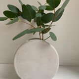 Vase céramique émail blanc