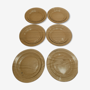 Set of 6 Arcopal dessert plates