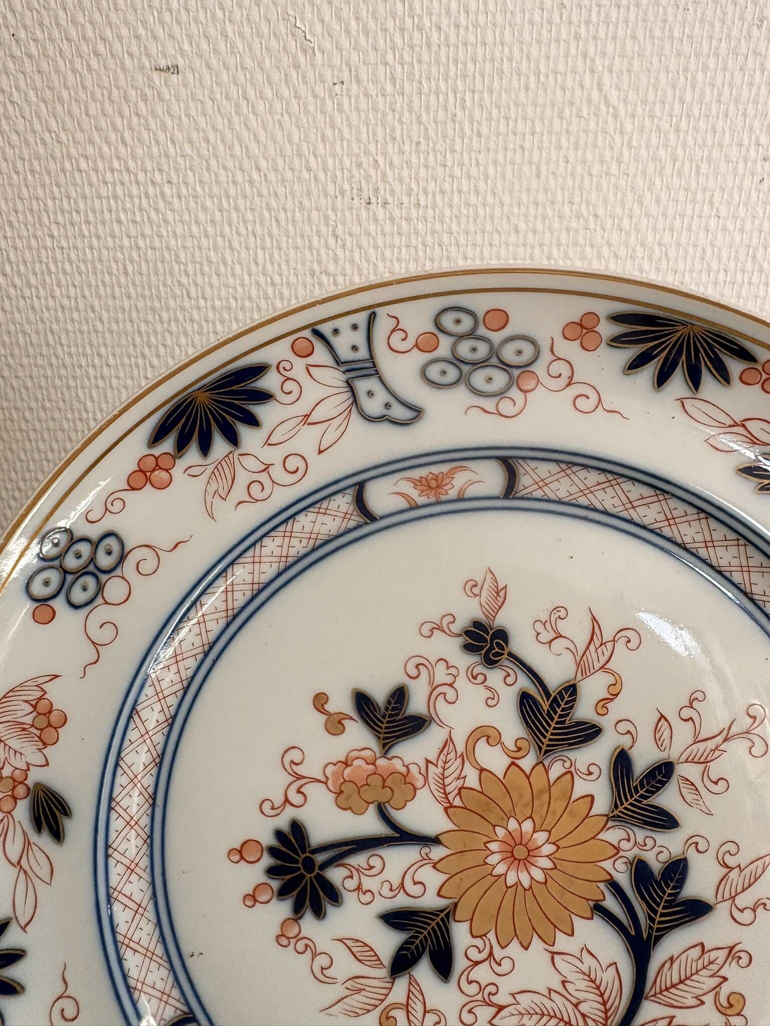 Plate 26cm Porcelain Vista Alegre Portugal Imari Japanese Style