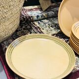 Round dish Sandstone Sarreguemines 70s