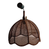 Brown raffia chandelier