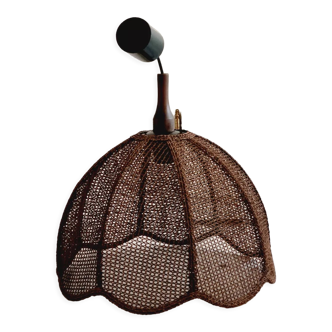 Brown raffia chandelier