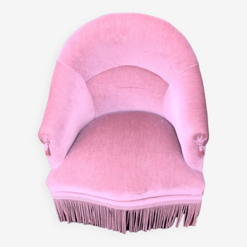 Fauteuil crapaud rose