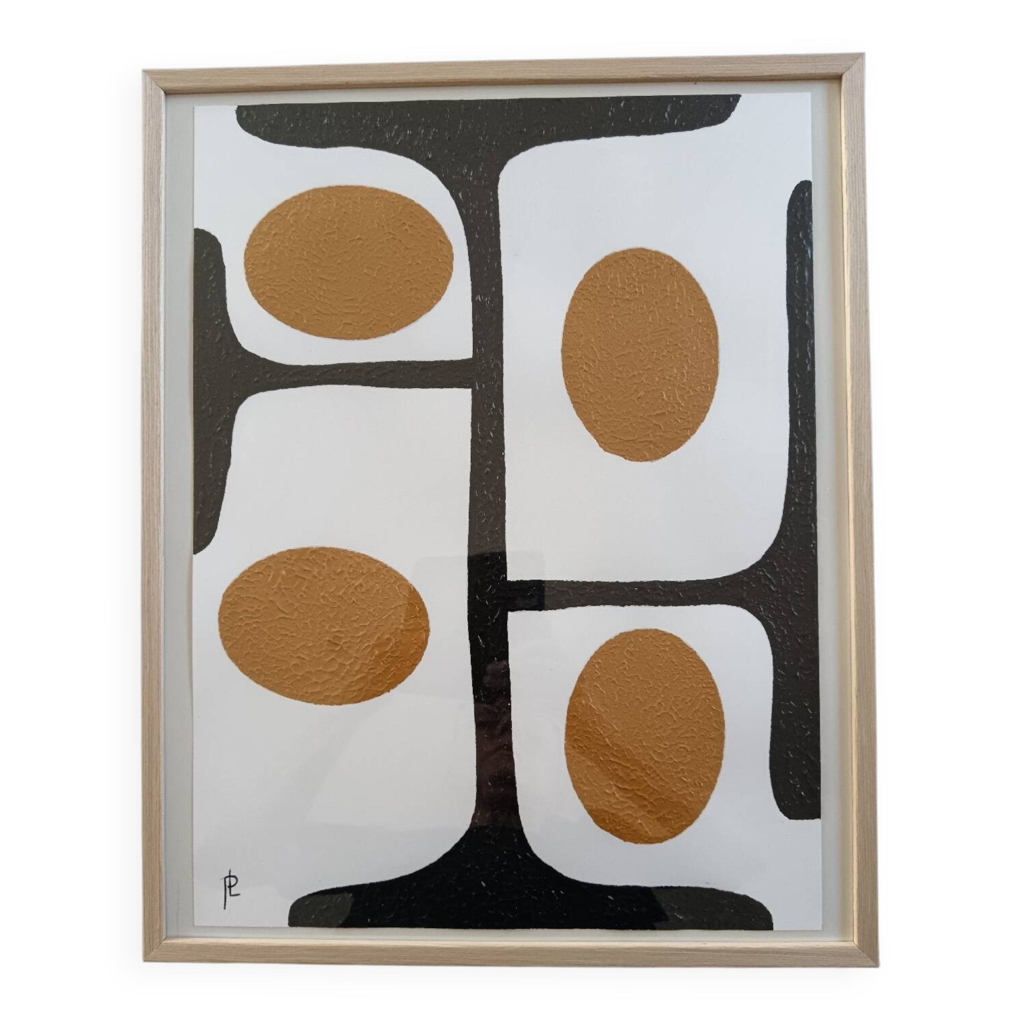 Acrylic on canvas paper, framed