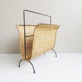 Magazin rack made of rattan and iron