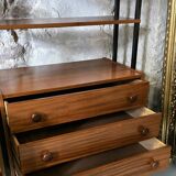 Vintage Italian modular teak bookcase, 1960s