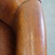 Brown leather club chair
