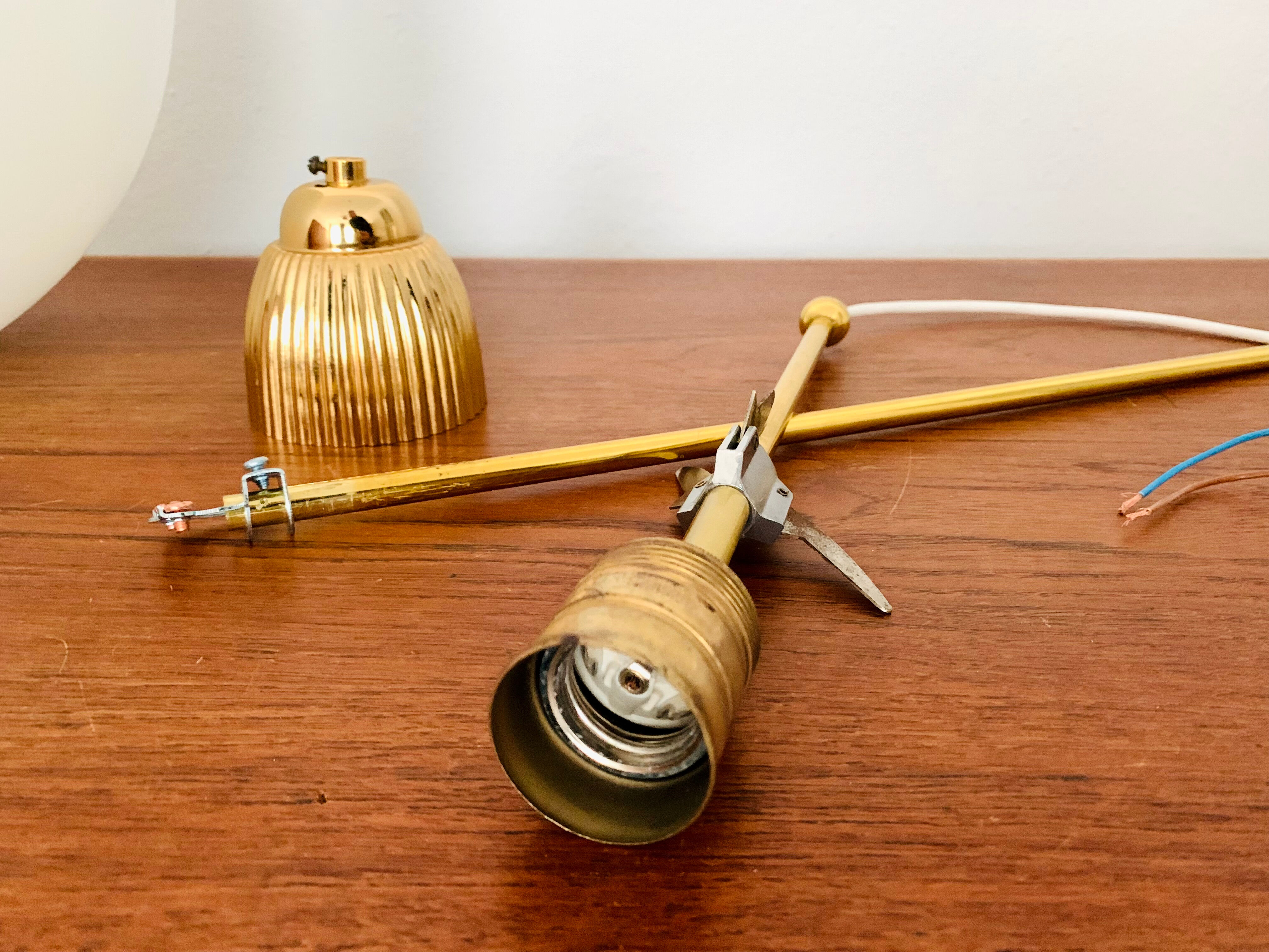 Large opaline lamp by Aloys Gangkofner for Peill and Putzler