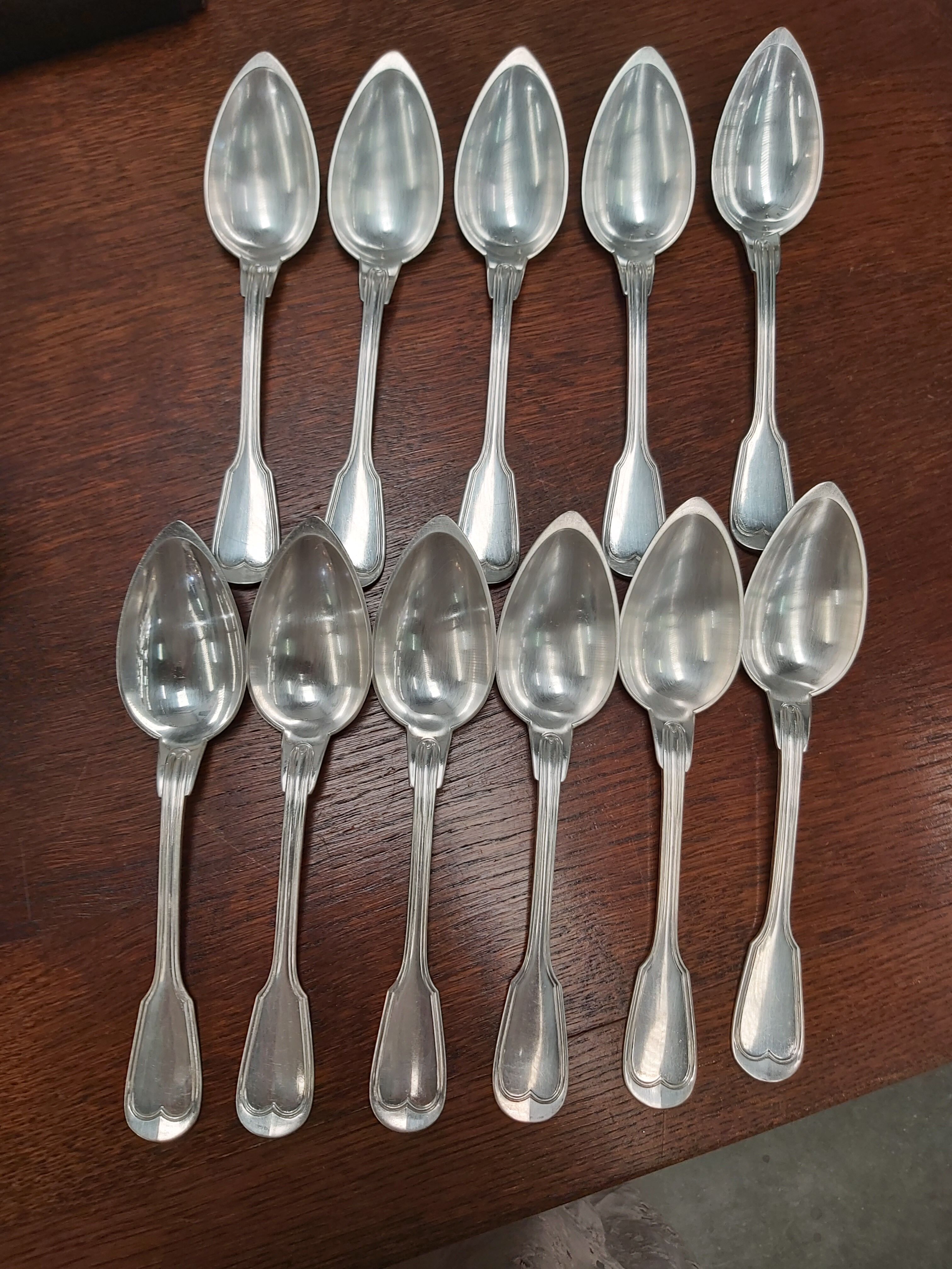 11 tablespoons Christofle silver metal