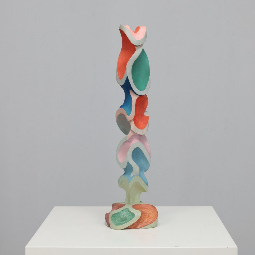 Modernist wooden sculpture, attributed to Ivan Stoyanov, Bulgaria, 1981