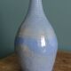 Vase bouteille signé en grès émaillée, céramique artisanale