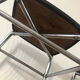 2 tabourets vintage métal assise noire