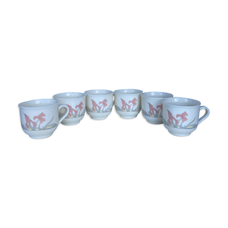 Vintage Arcopal iris cups