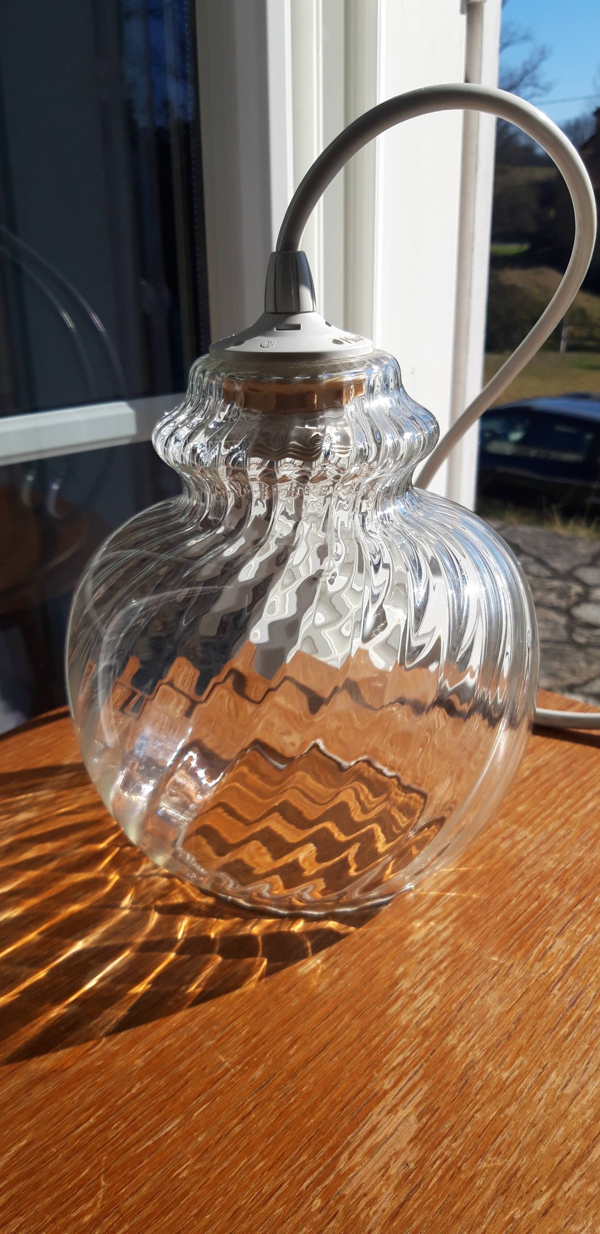 Vintage glass pendant lamp