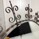 Huge round wrought iron wall mirror 1960’s