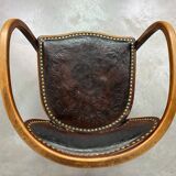 Secession office chair no. 715F by Gustav Siegel for J&J Kohn