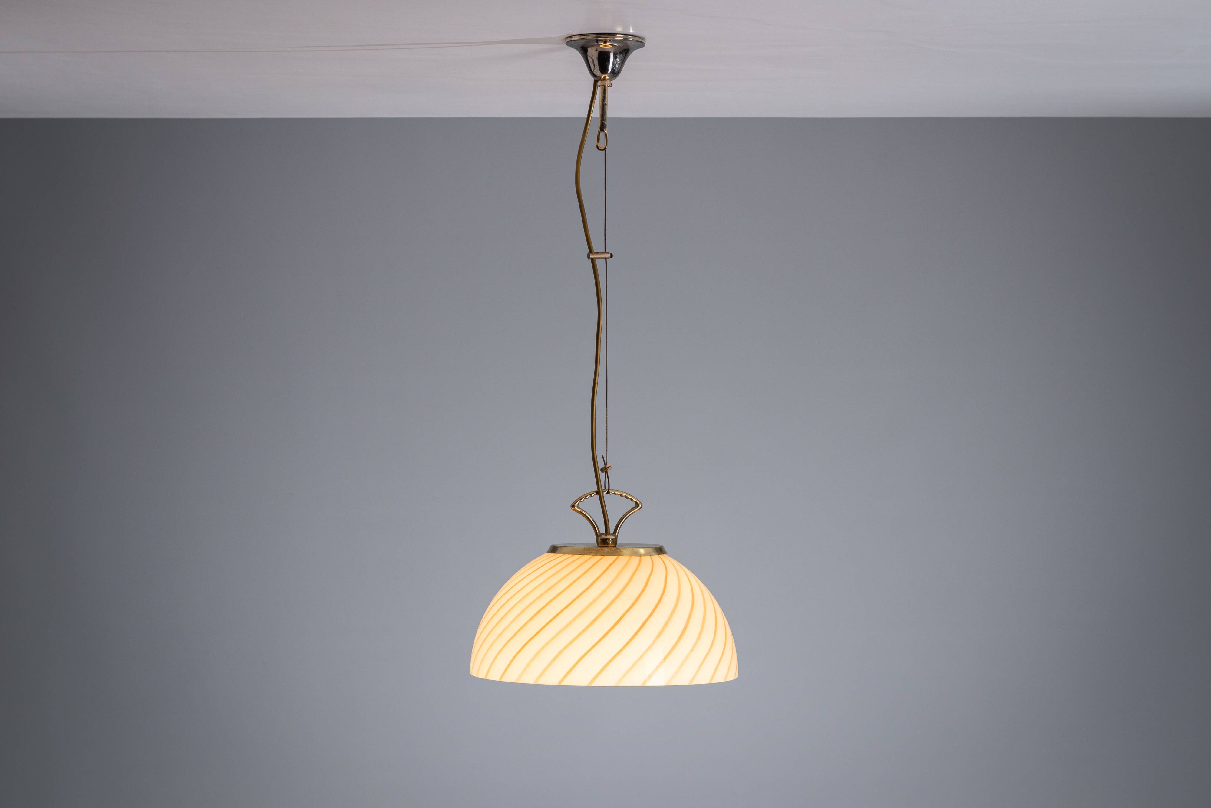 Ceiling lamp with Murano glass shade