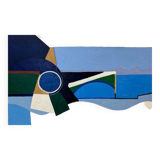 Contemporary painting abstract composition, unsigned, 20th century, oil on canvas, 130x81cm, unframed