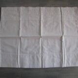 Antique embroidered cotton children's pillowcase: 55x41cm