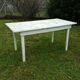 White wood loom table