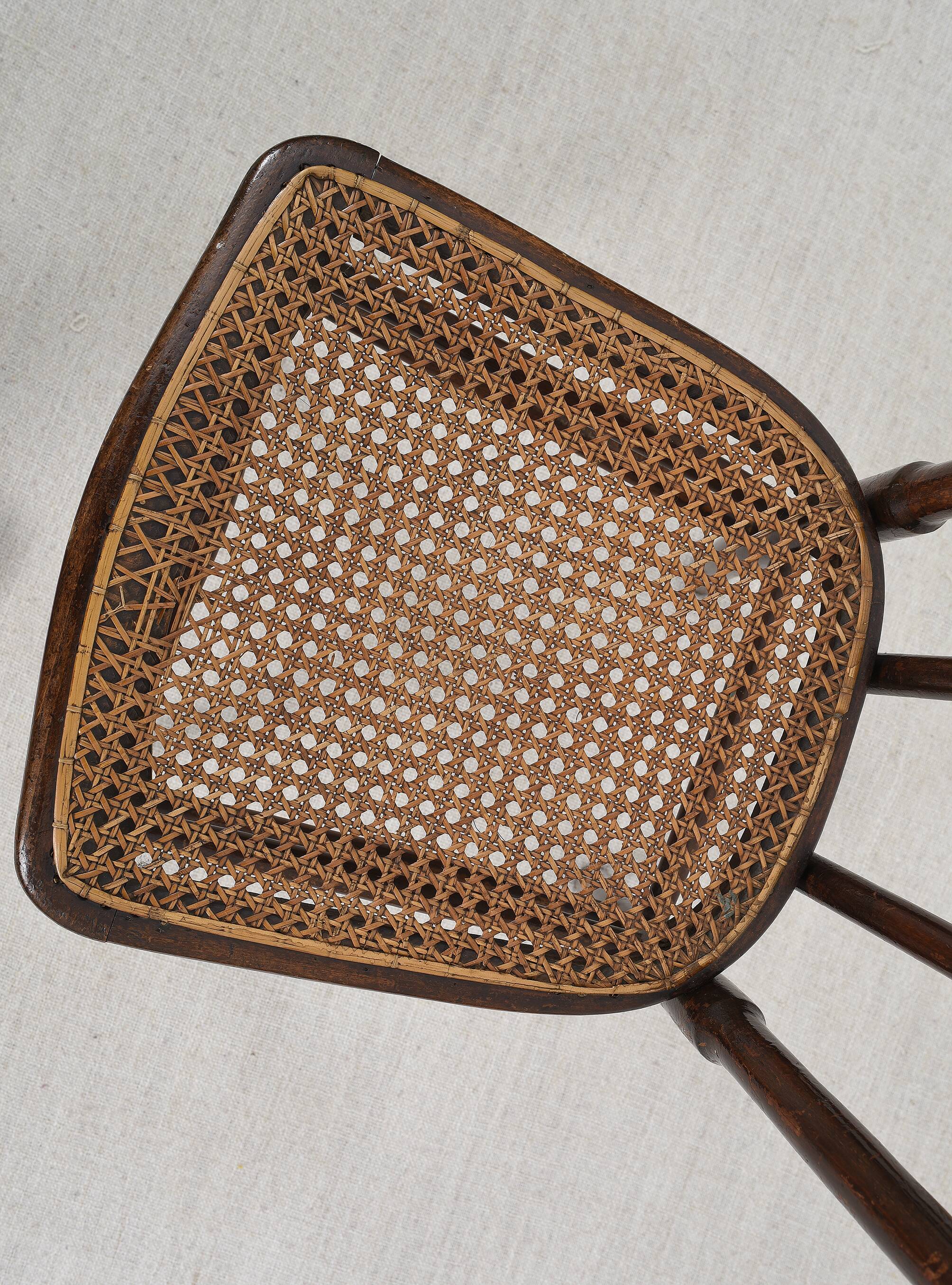 Old cane bistro chair