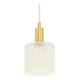 Scandinavian Glass & Brass Pendant Light by Fagerlund for Orrefors, 1960s