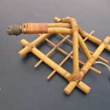 Vintage bamboo rattan wall light design soignot audoux minet