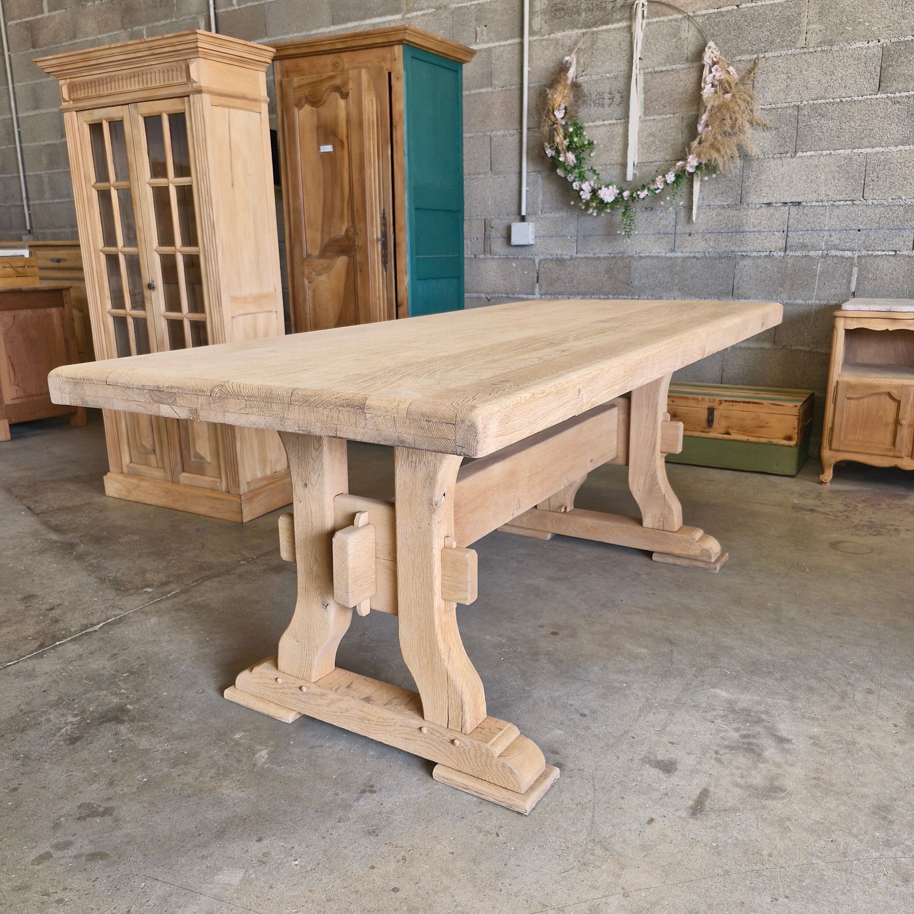 Monastery farmhouse table sandblasted