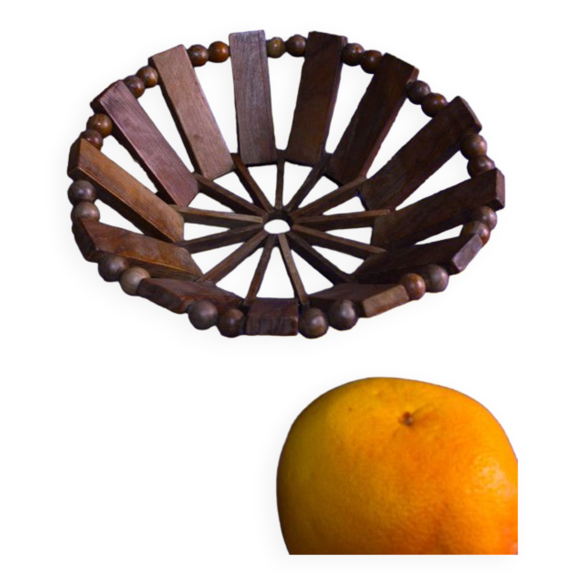 Wooden fruit basket