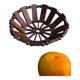 Wooden fruit basket