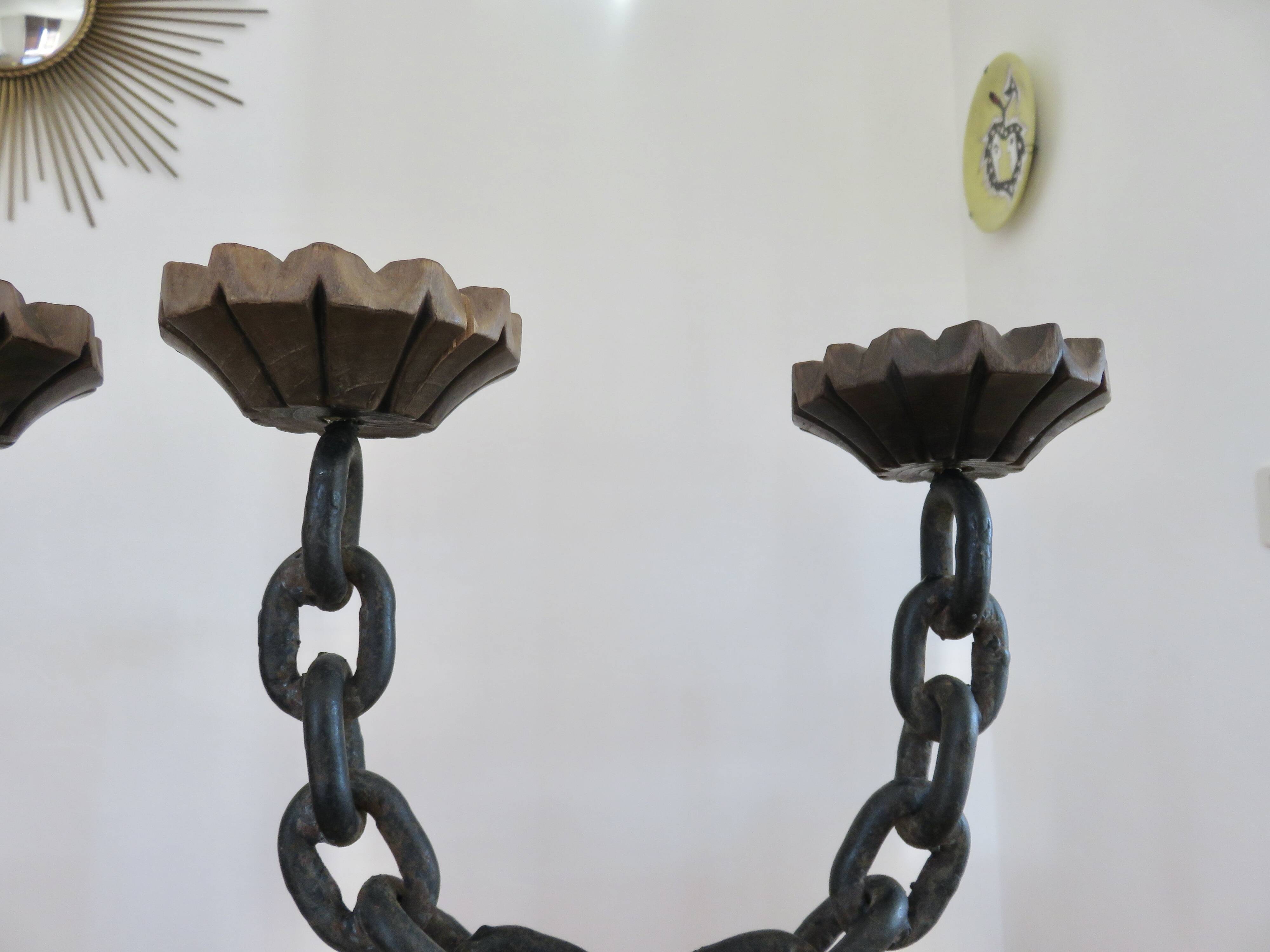Brutalist pair of candlesticks, 1930s