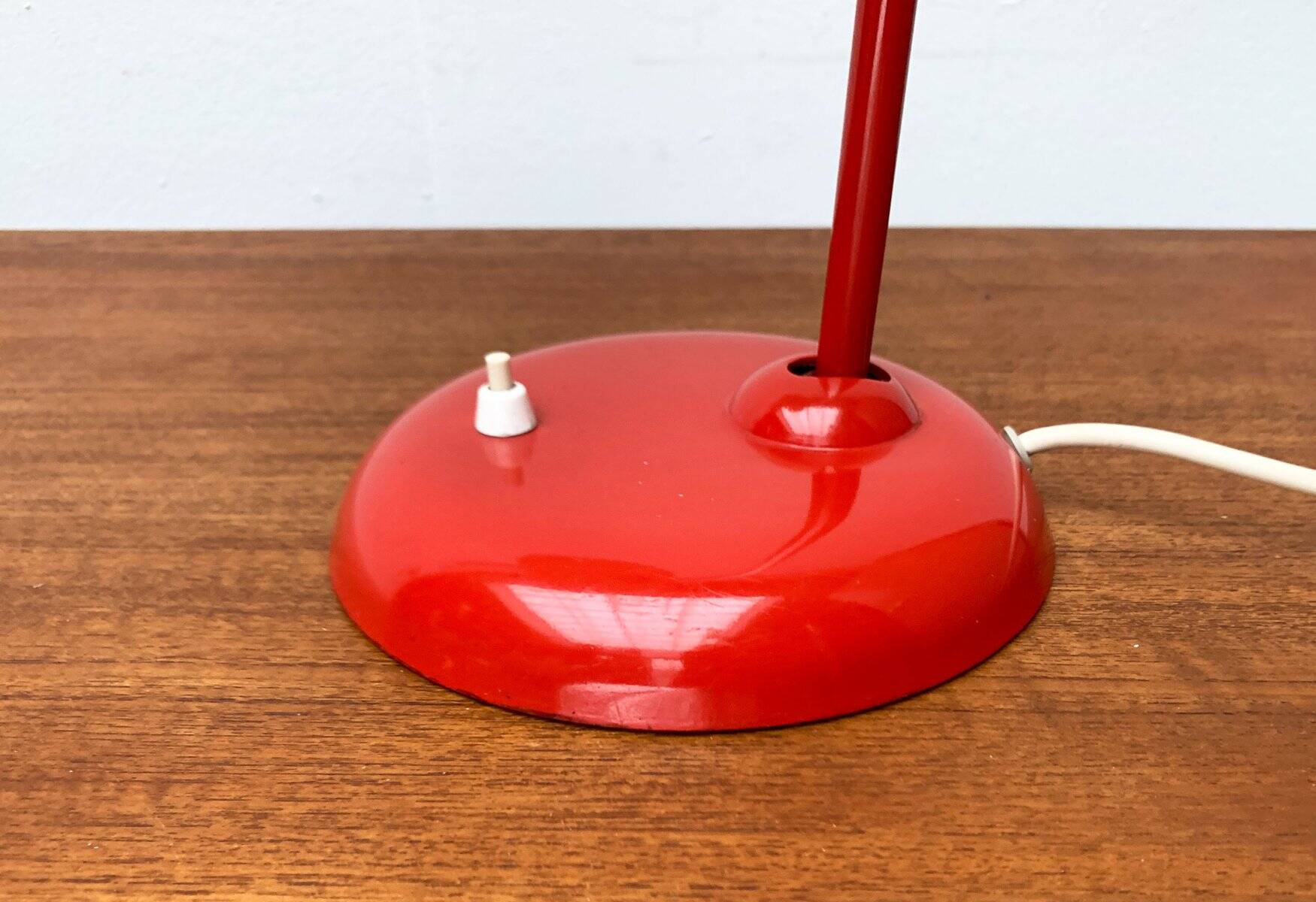 Red German table lamp mid-century 6556 by Christian Dell for Kaiser Idell, 1960s