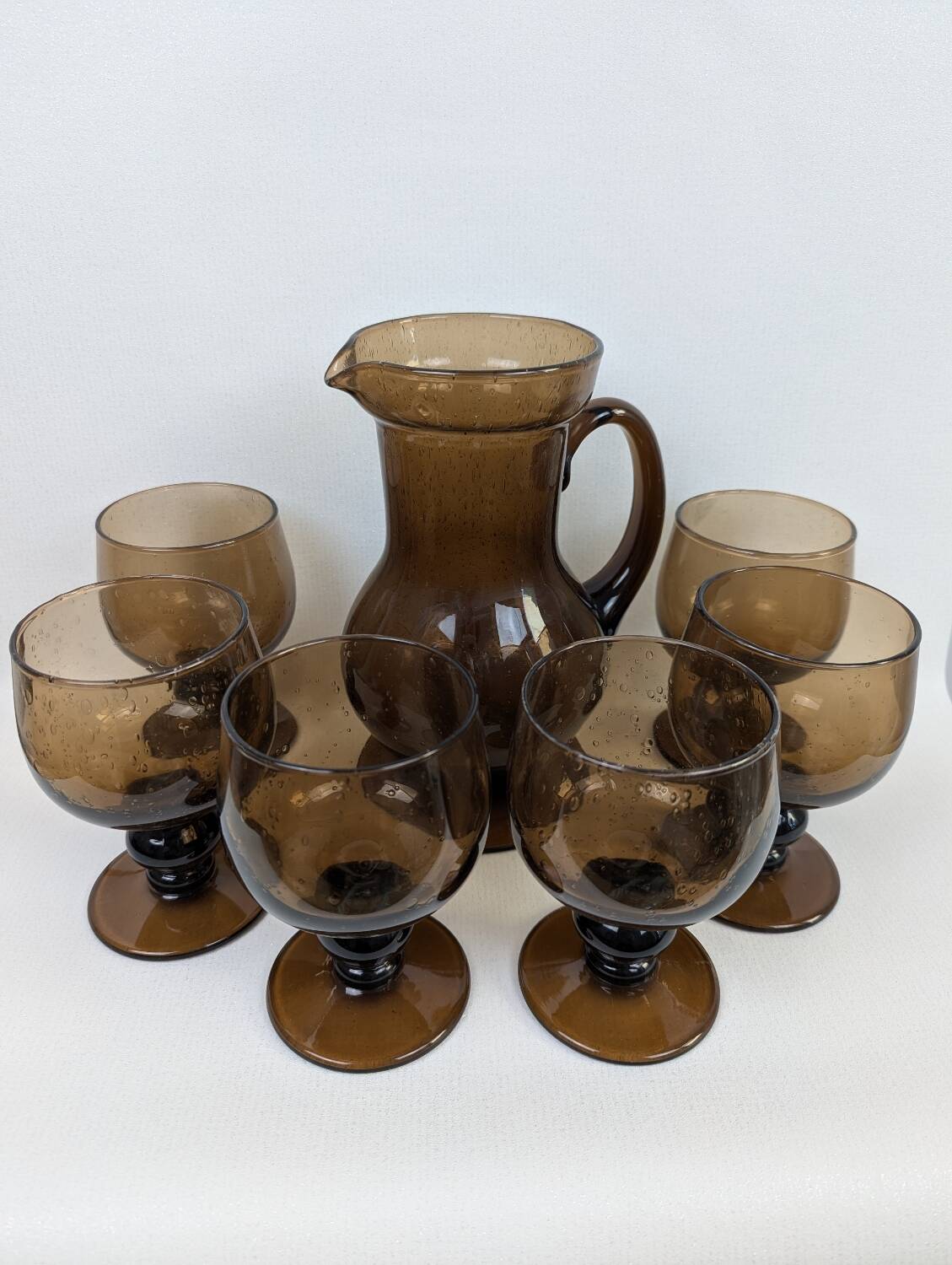 Smoked glass orangeade set