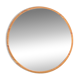 Large Mid-Century Round Pine Mirror, Denmark, 1960s