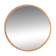 Large Mid-Century Round Pine Mirror, Denmark, 1960s