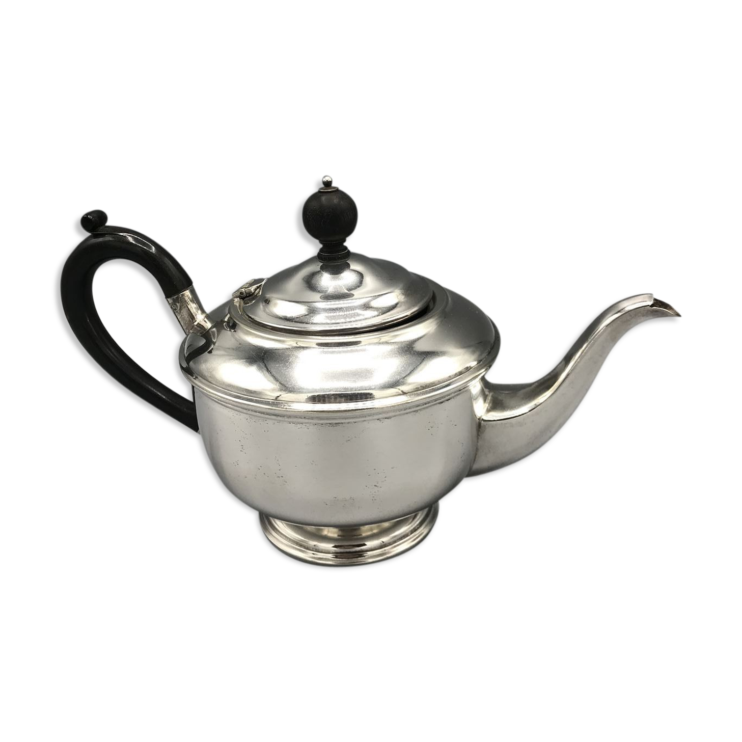 English silver metal teapot