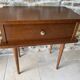 60s bedside table varnished wood compass feet