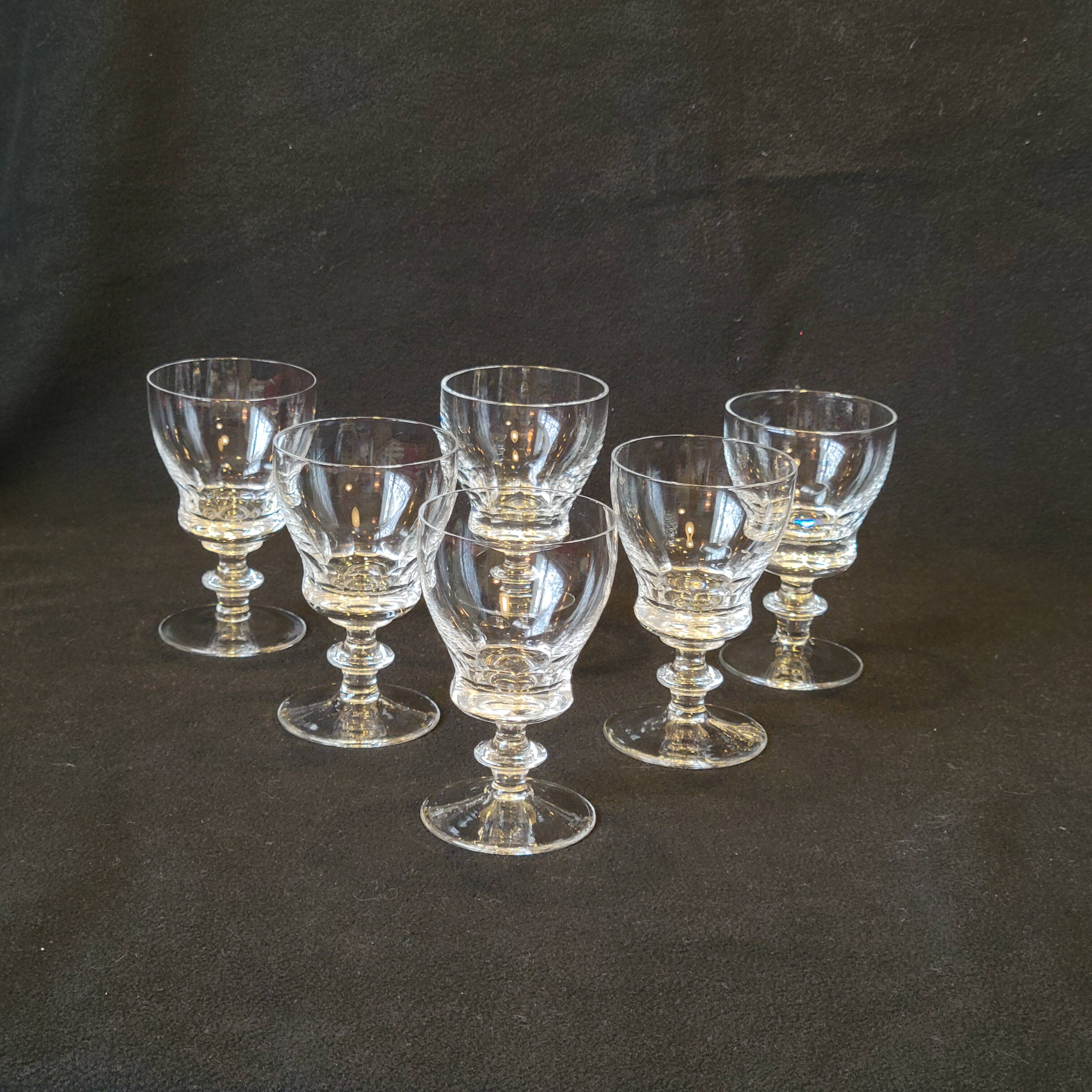 6 Antique Baccarat Cut Crystal Port or White Wine Glasses?