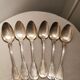 6 antique silver-plated metal spoons