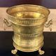 Vintage Planter / Flowerpot in Hammered Brass Mecap - Very good condition