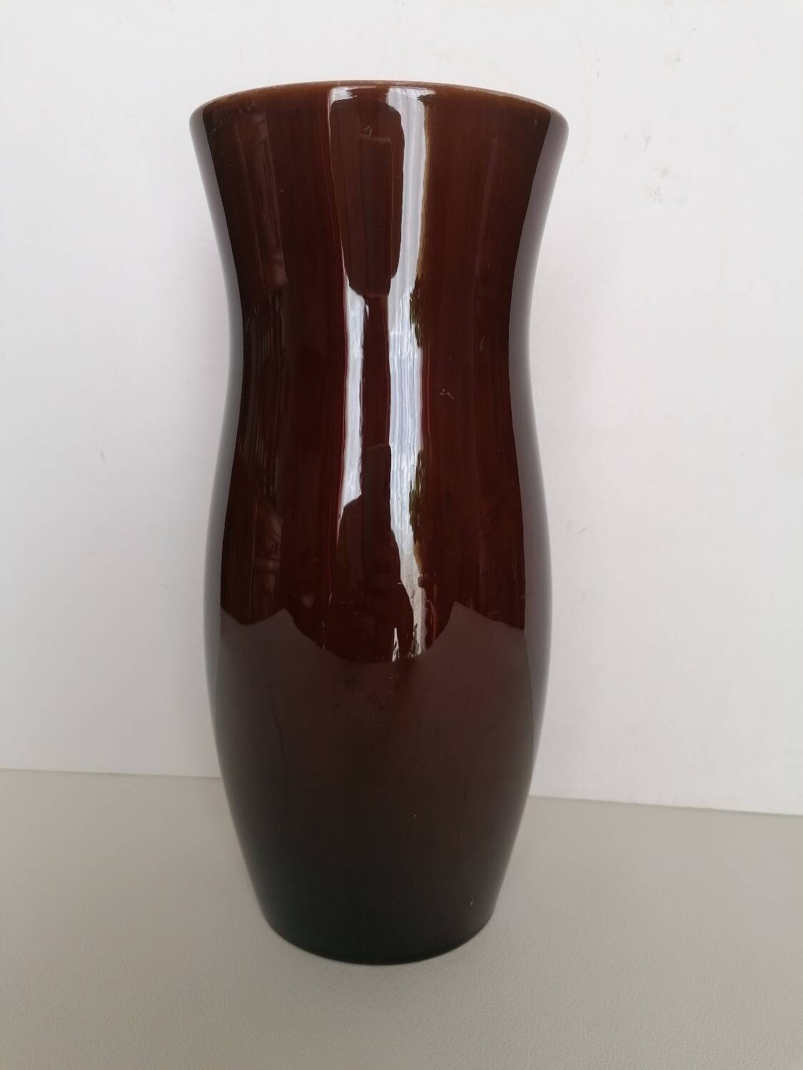 Red and brown verceram vase