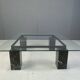 Vintage black marble coffee table by Artedi, 1970s
