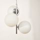 Chrome vintage chandelier with globes – 1970s modernist design