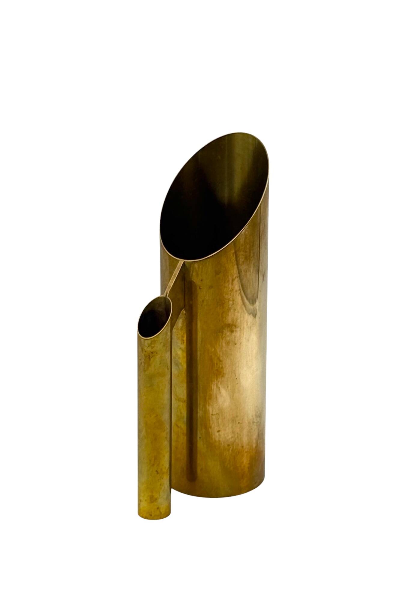 Hollywood regency brass jug / vase, Kaleb Italy 1970s
