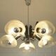 Vintage Mid Century Modern Sputnik Brutalist light Fixture Hanging Lamp