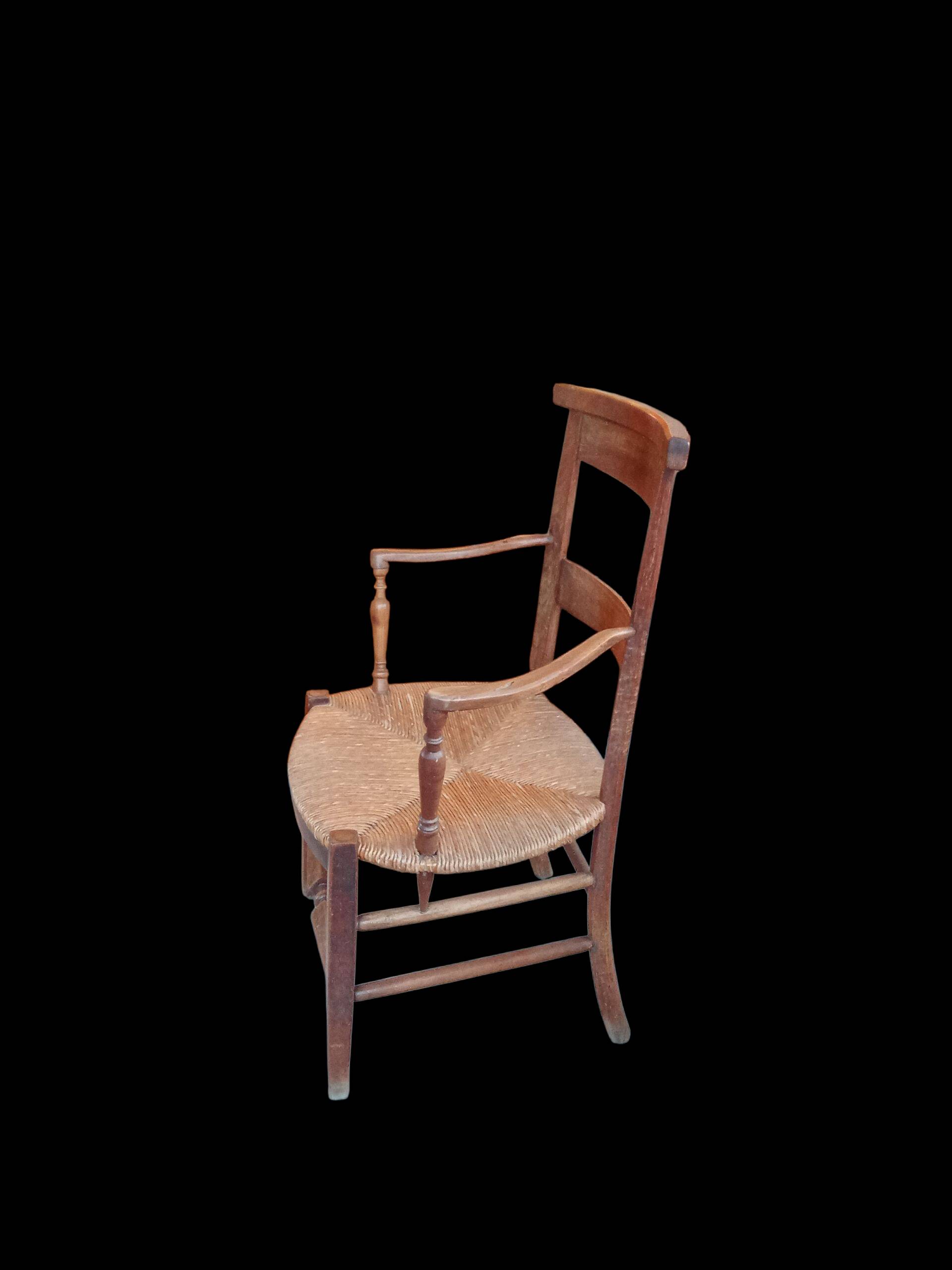 Old Provençal straw chair