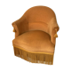 Mustard velvet toad armchair