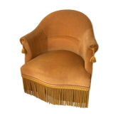 Mustard velvet toad armchair