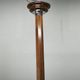 Czech Art Deco Walnut, Chrome and Opaline Glass Chandelier, 1930s